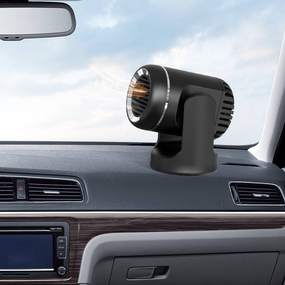 (130W) 2in1 Auto Zusatz Heizung / Kühler Heizlüfter Elektrischer KFZ Entfroster für Zigarettenanzünder - Weiss