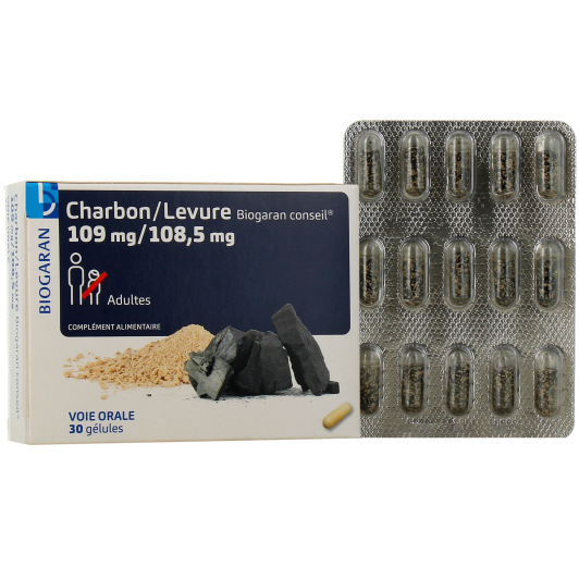 Biogaran charbon levure - Digestion difficile, ballonnements