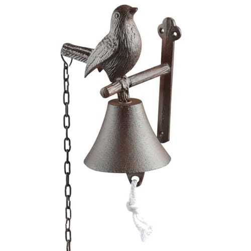 Clochette murale de jardin oiseau