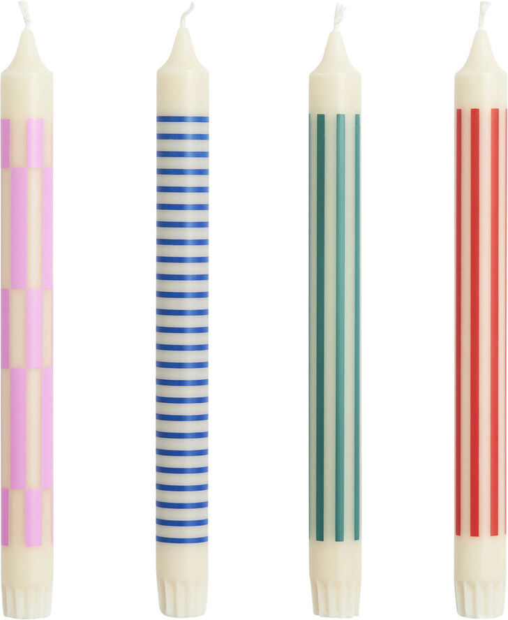 Hay Pattern Candle-Crisp mix Set of 4 Mixed