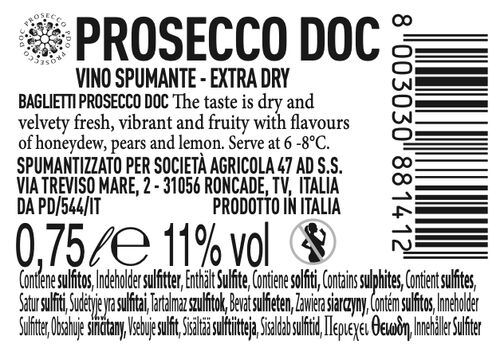 Baglietti Extra Dry Prosecco N°10 0.75L