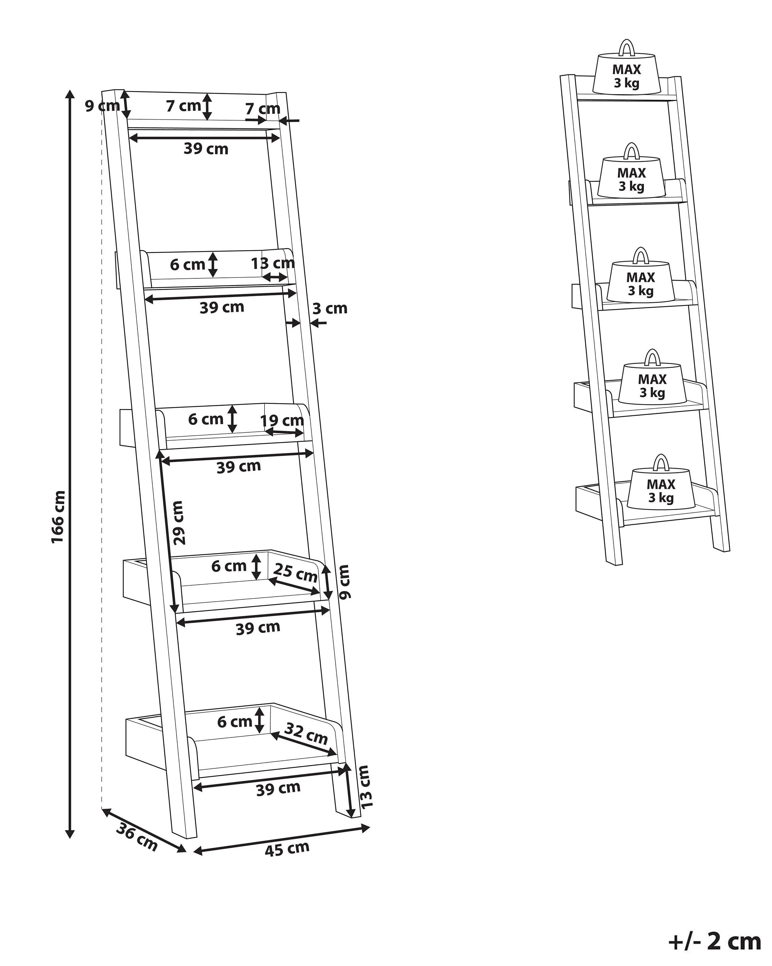 Opbergkast met 5 planken MOBILE DUO 166 cm Grijs