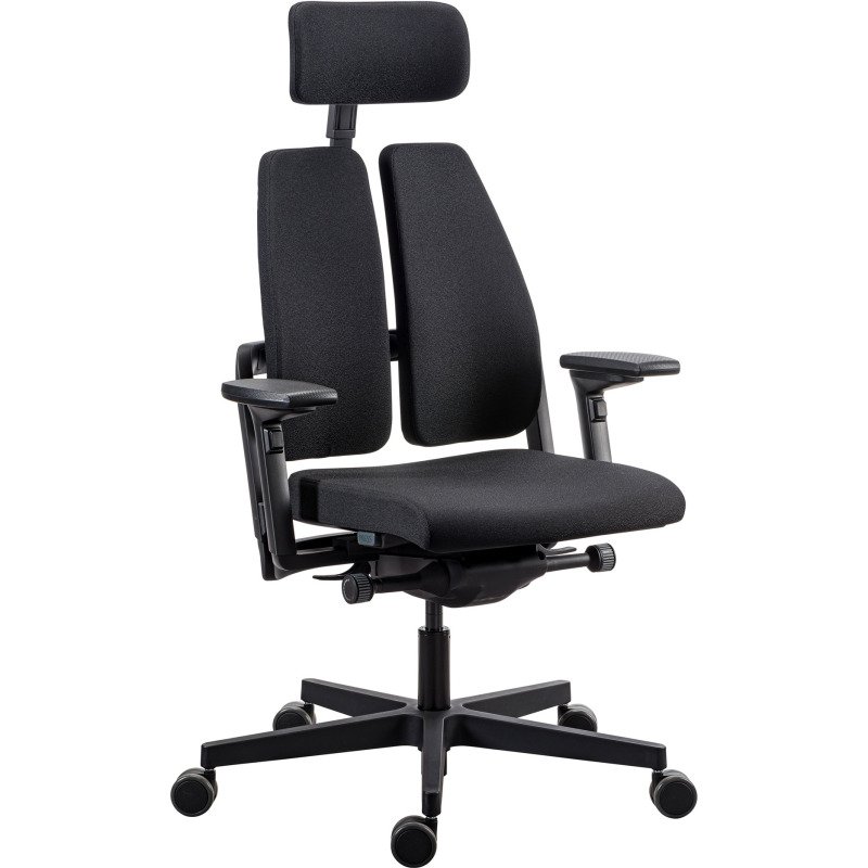 Chaise ultra-ergonomique Xavier avec accoudoirs et appuie-tête réglables