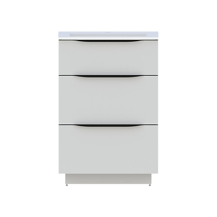 Meuble sous vasque à poser Pamili blanc mat 60 cm
