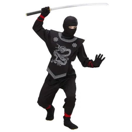 Widmann - Kinderkostüm Black Ninja, 140 cm