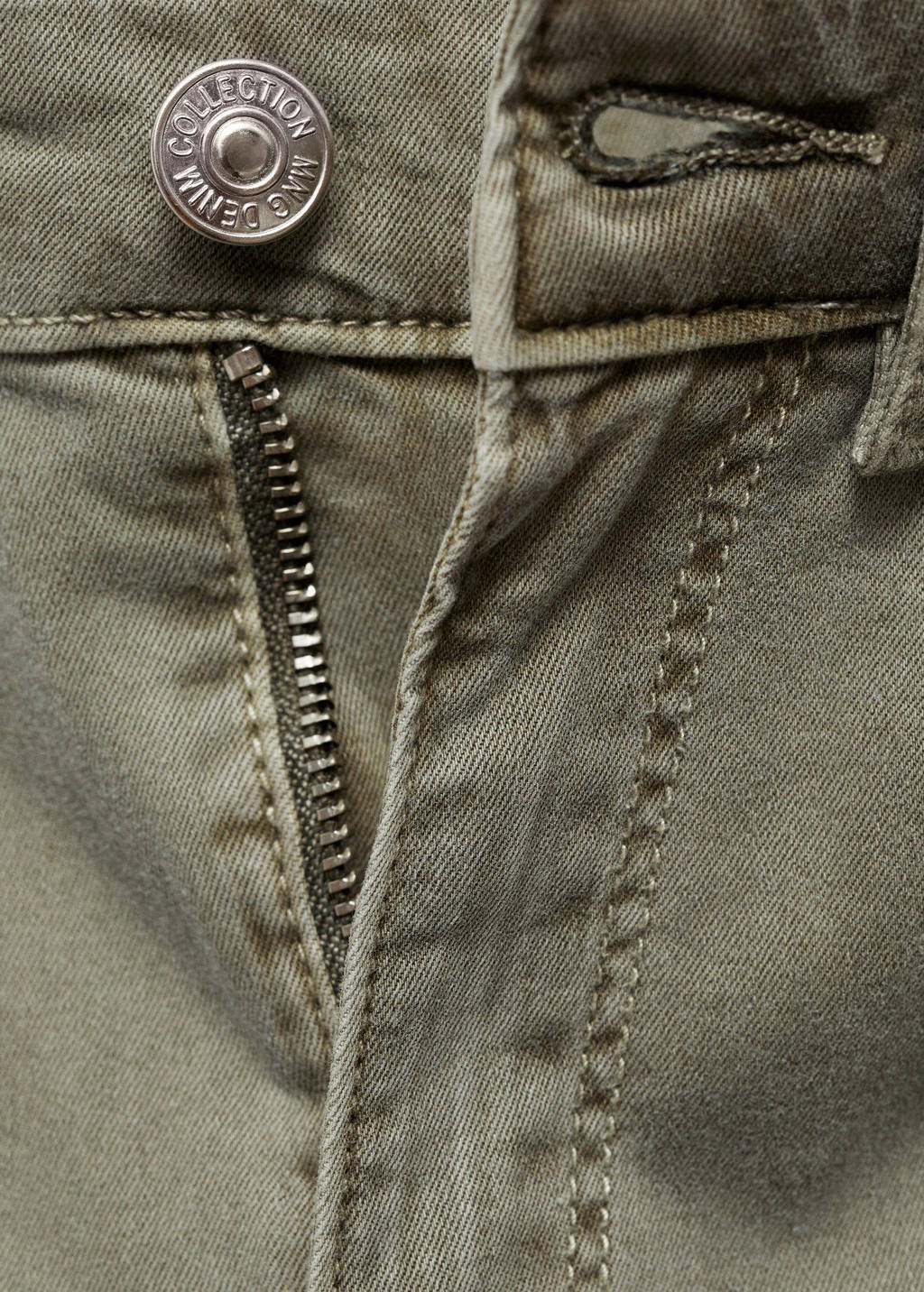 MANGO TEEN flared casual broek groen