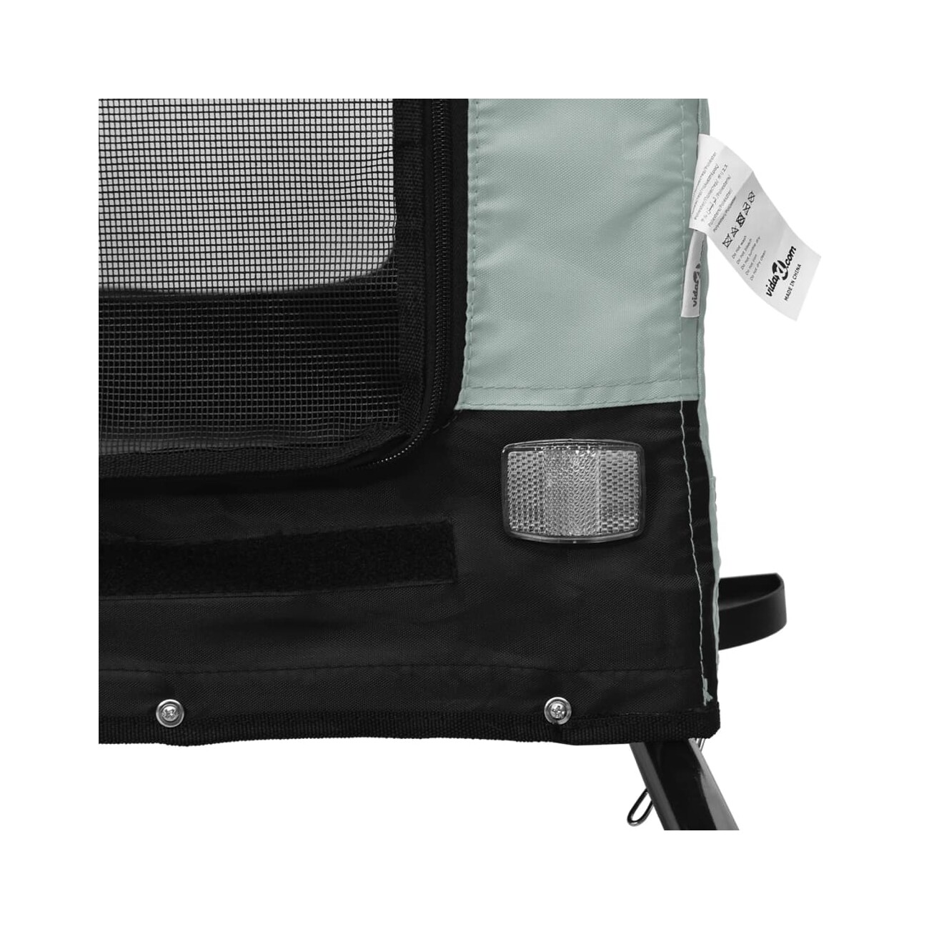 VidaXL Fahrradanhänger Hund 124 x 53 x 53 cm (L x B x H) grau