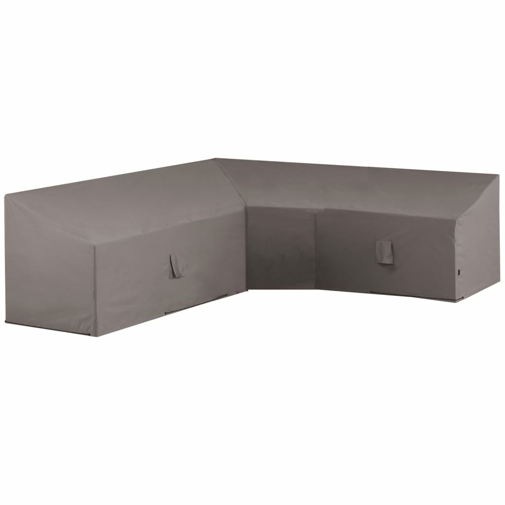 Housse de salon de jardin en forme de l 270x270x65/90 cm gris