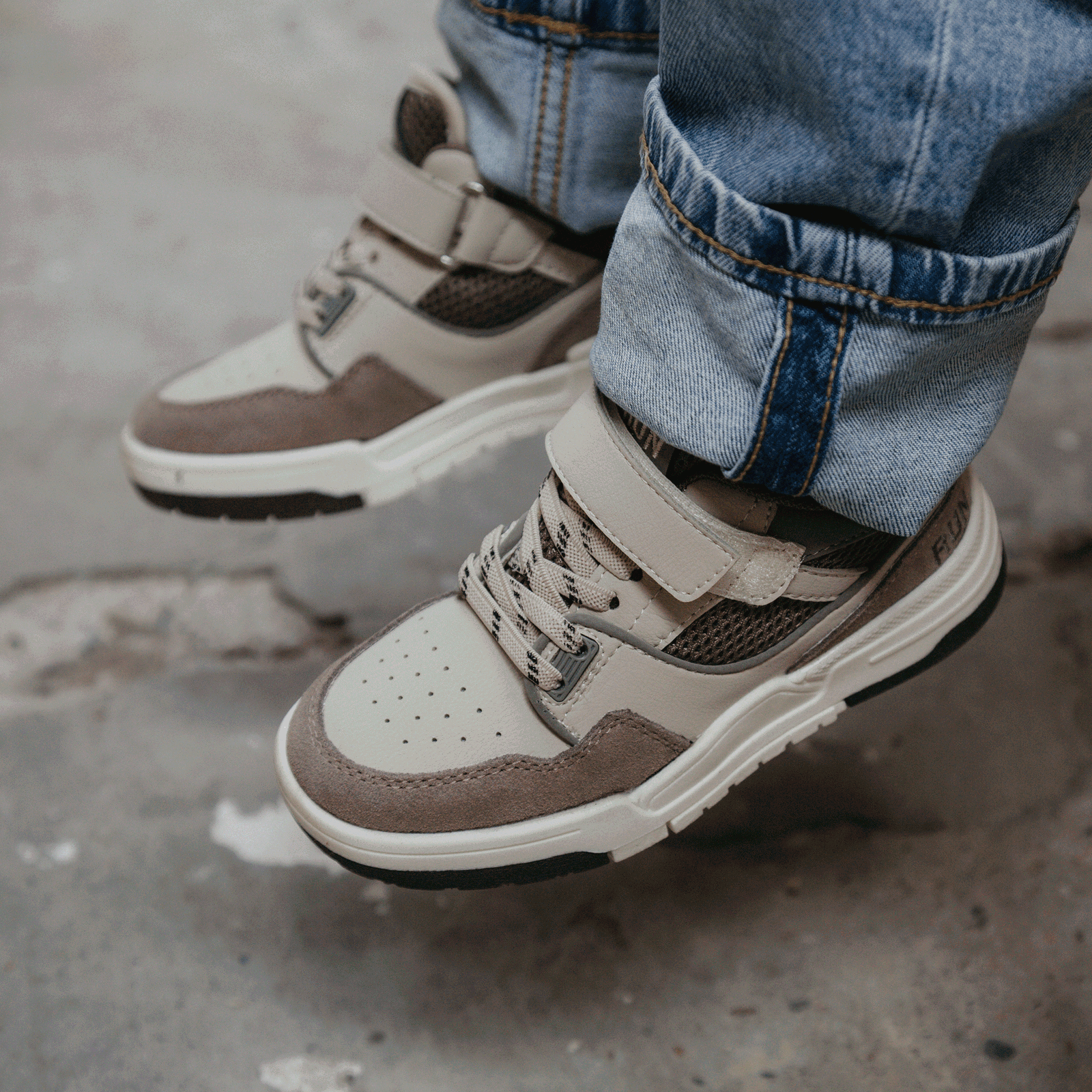Shoesme taupe basket sneaker  | Sale