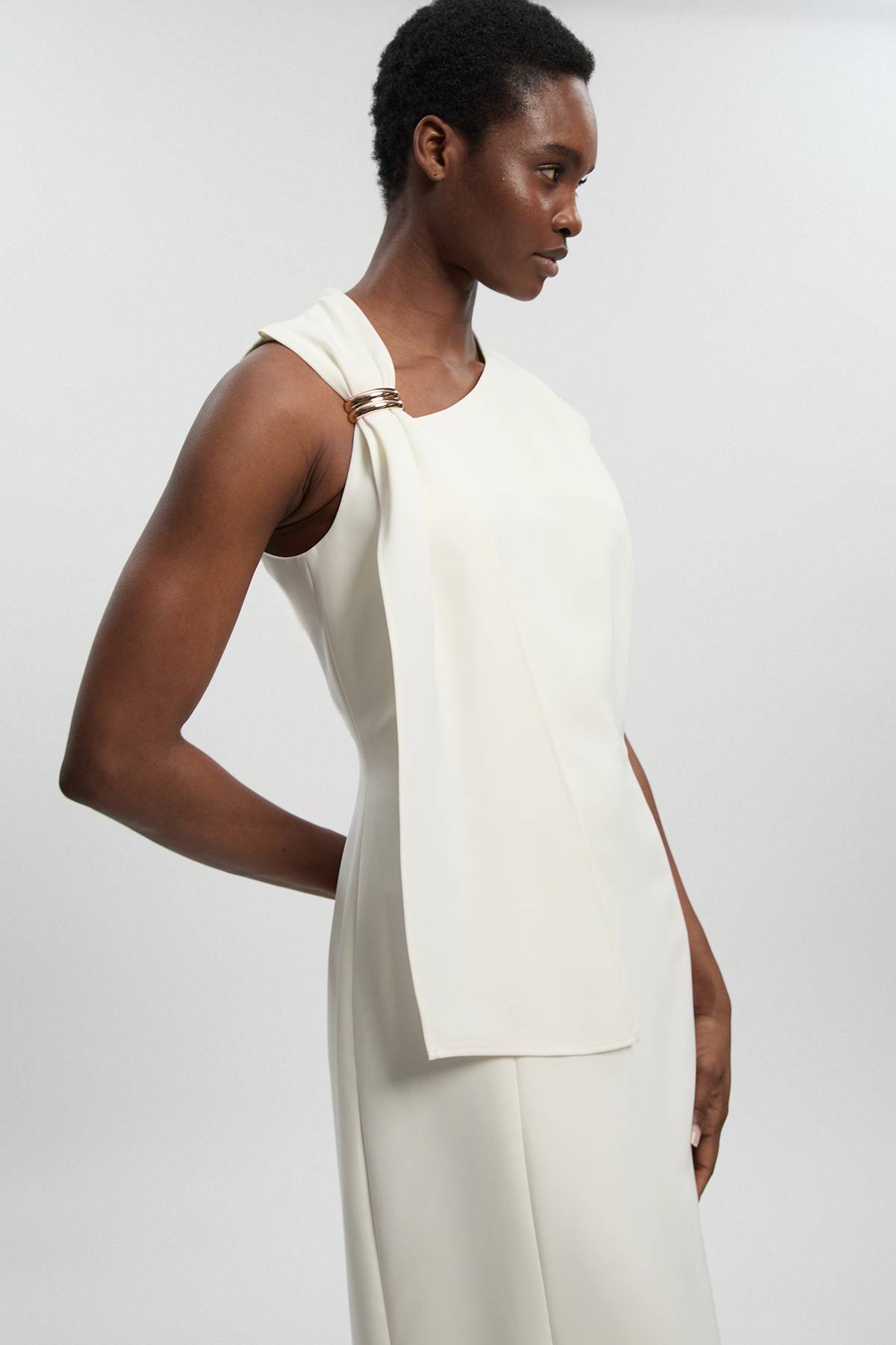 KarenMillen Robe Midi Ajustée À Détails De Finitions Raffinées Pour Petite Taille