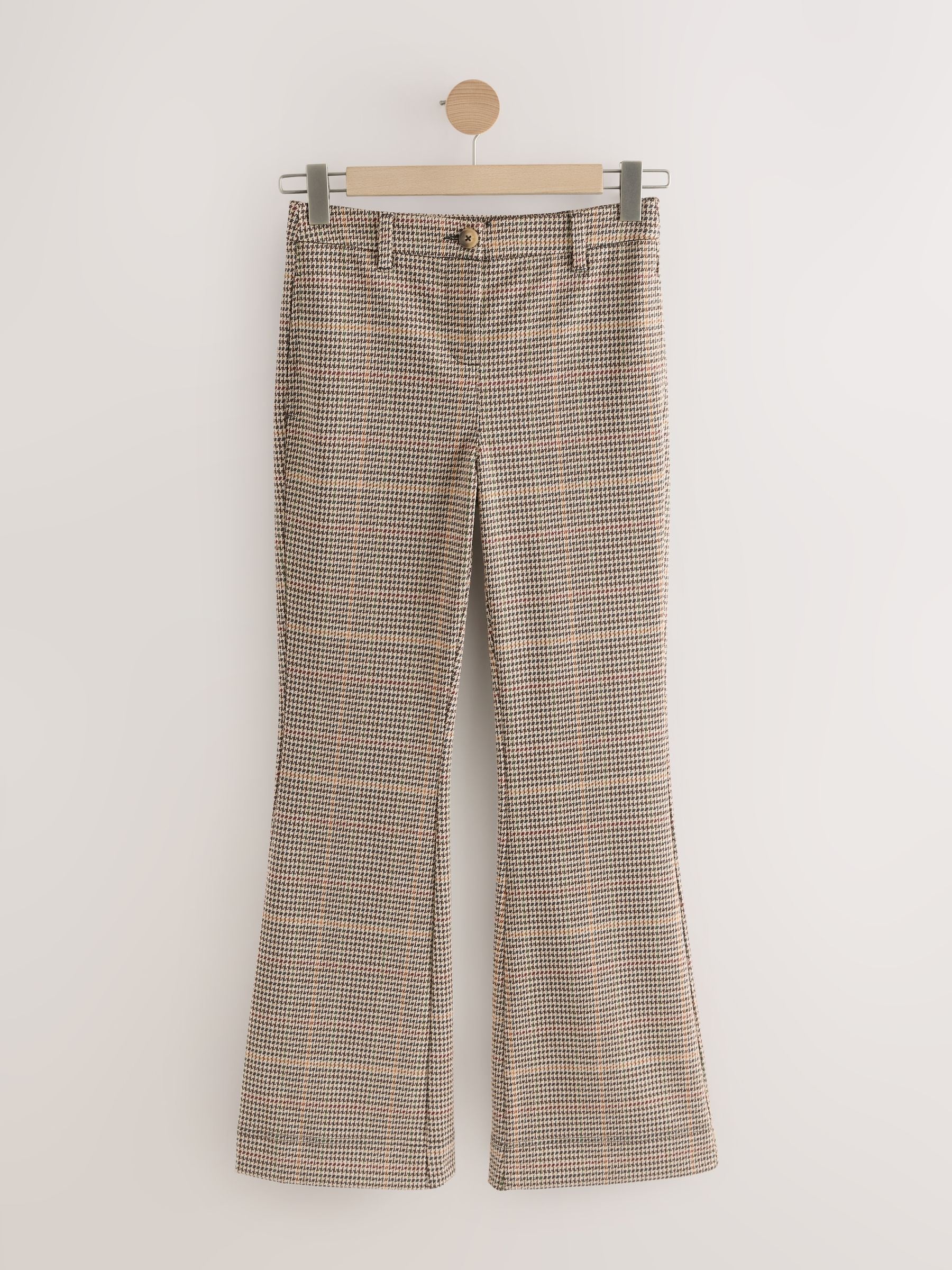 Bruin geruit - Ponte Flared Trousers