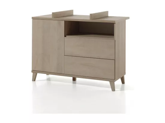 Chambre bébé ou enfant LOUISE, lit 60x120 évolutif en 90x200, armoire, commode à langer et chevet