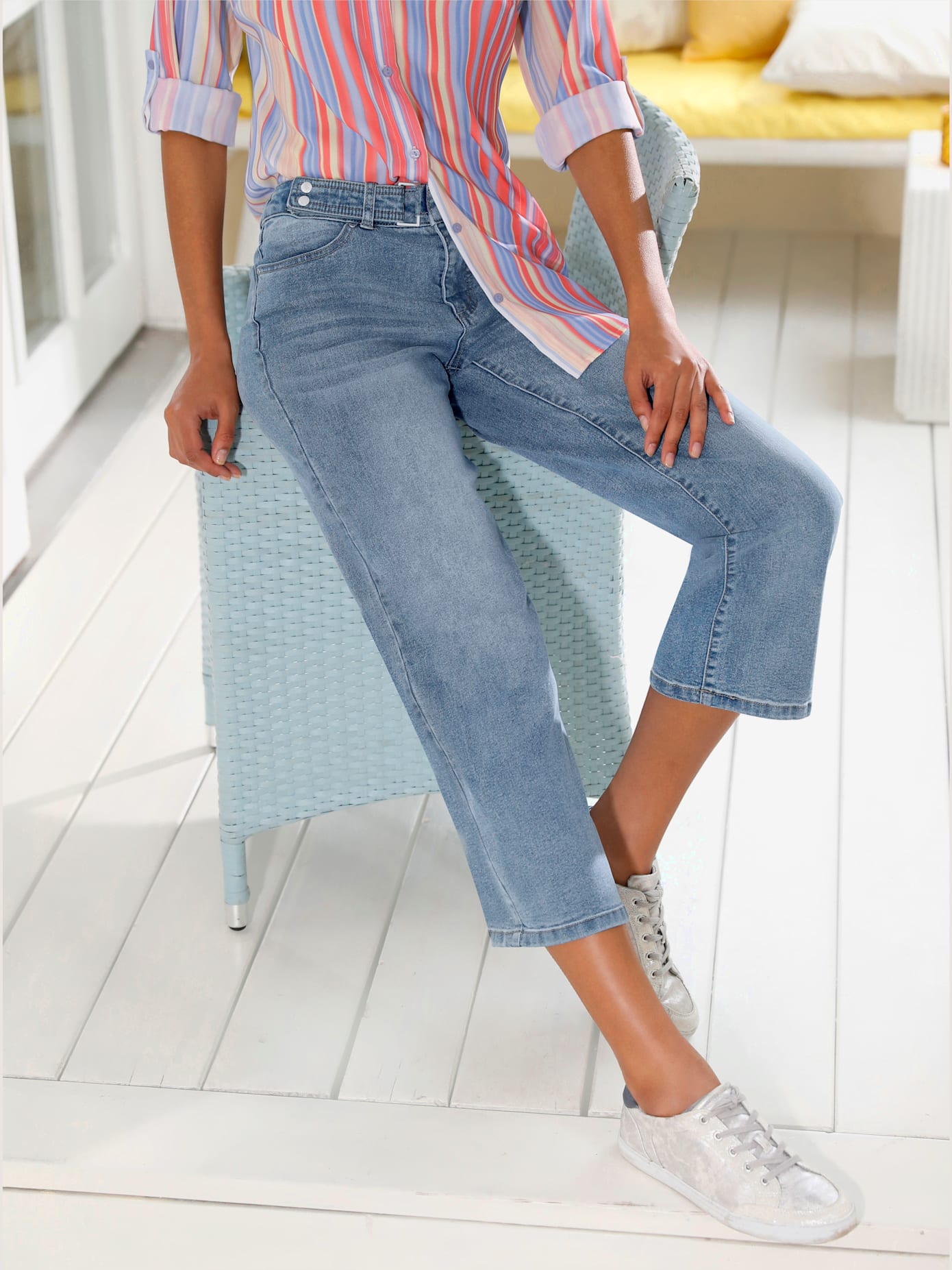 Jupe-culotte en jean qualité coton