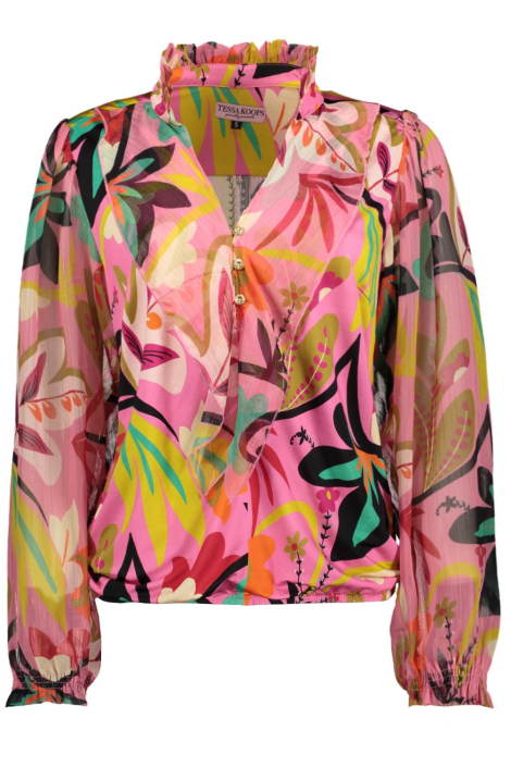 Tessa Koops roze dames blouse