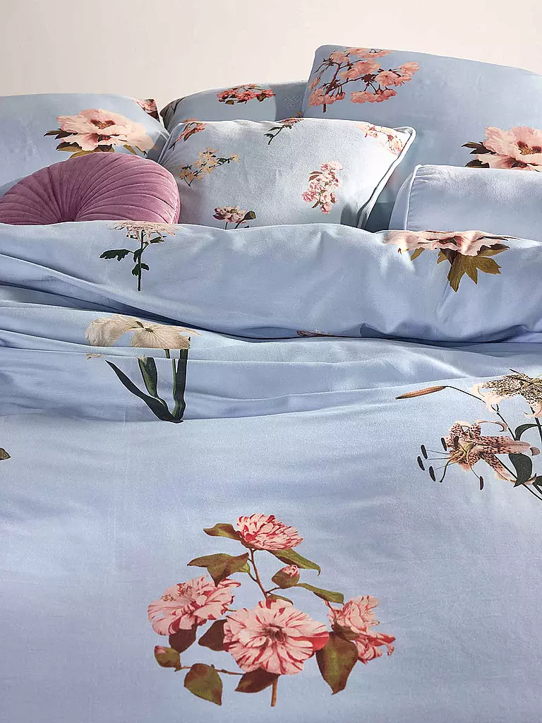ESSENZA Satin Bettwäsche ANNABELLA 70x90cm/140x200cm Zen Blue hellblau