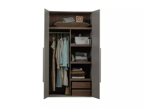 Rens - Armoire en bois H210cm - Gris clair