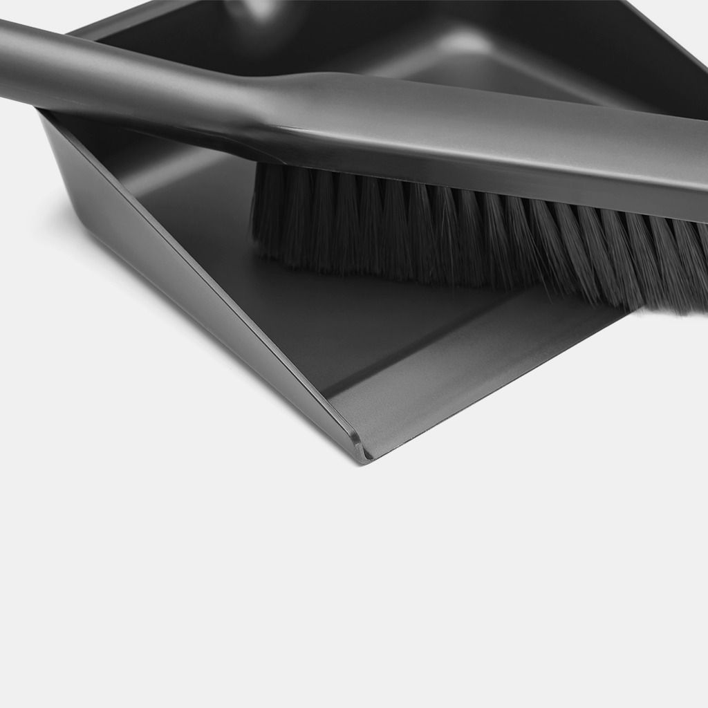 SinkSide stoffer en blik, met kam - Dark Grey