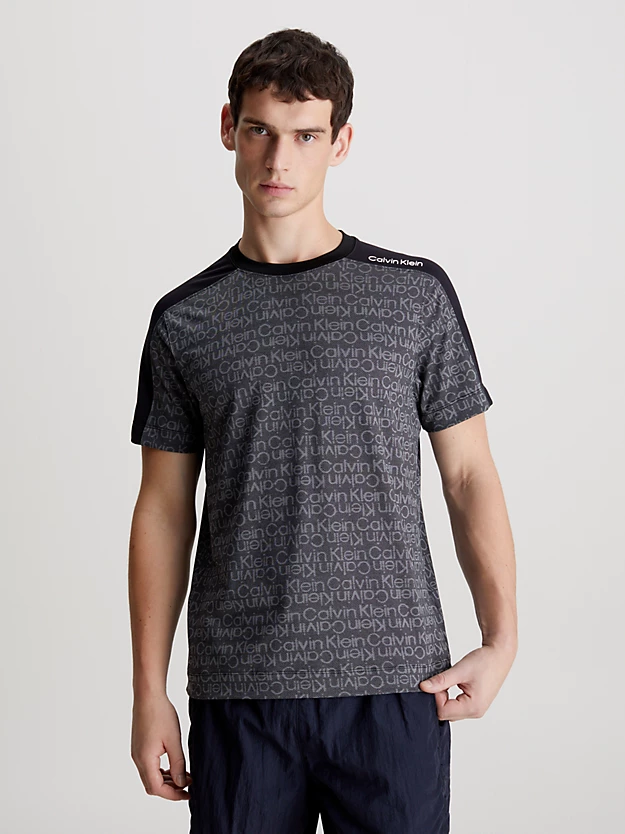 Camiseta de ginástica em tela com logotipo