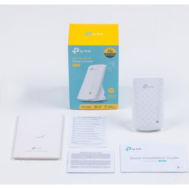 TP-Link RE200 prolongateur réseau Répéteur réseau Blanc 10, 100 Mbit/s