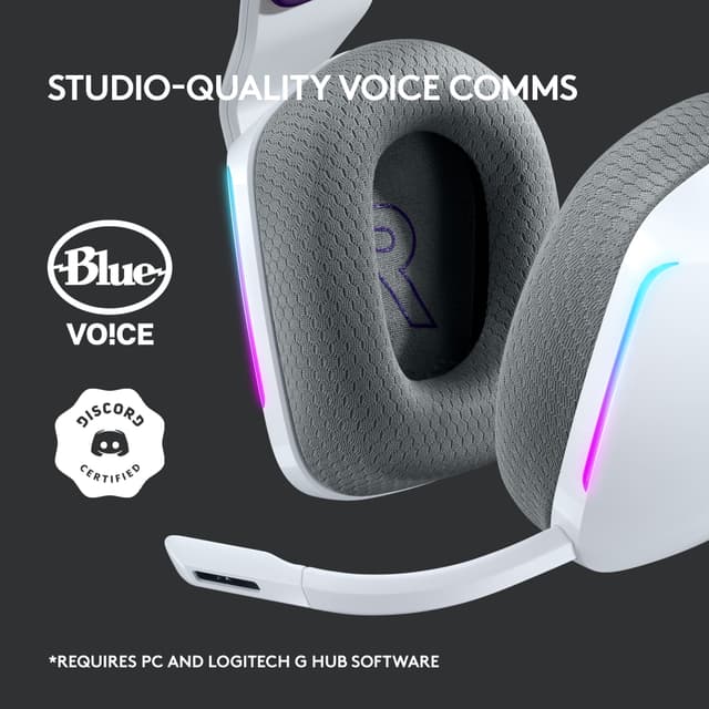 Logitech G733 Wireless Lightspeed RGB gaming headset (hvid)
