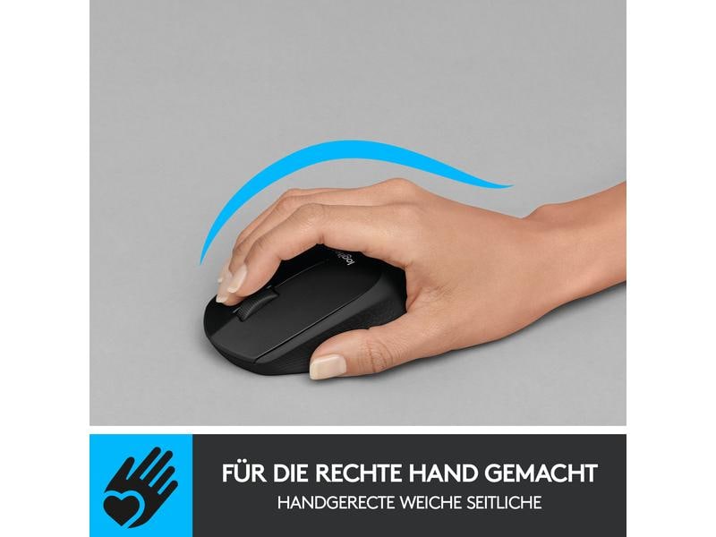Logitech Maus B330 Silent Plus Business Geräuscharme USB-Funkmaus, schwarz