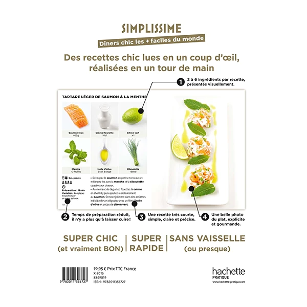 Livre Simplissime Les dîners chics Hachette pratique