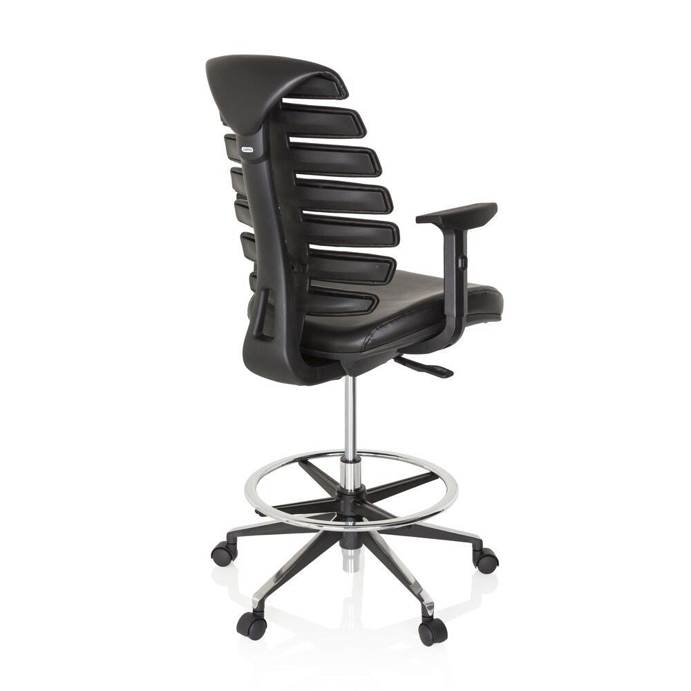 Counterstuhl ERGO LINE II WORK Leder mit Armlehnen (höhenverstellbar) hjh OFFICE