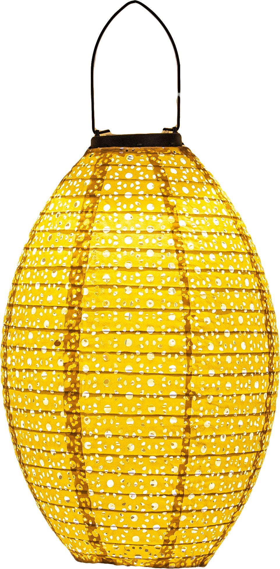 Anna's Collection solar lampion geel D 22 H 32 cm