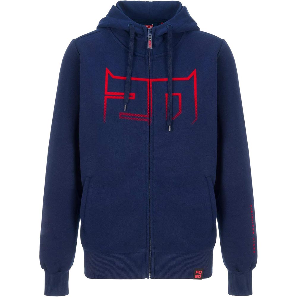 Fabio Quartararo - Sweat zippé à capuche Flock 20 Bleu / Rouge