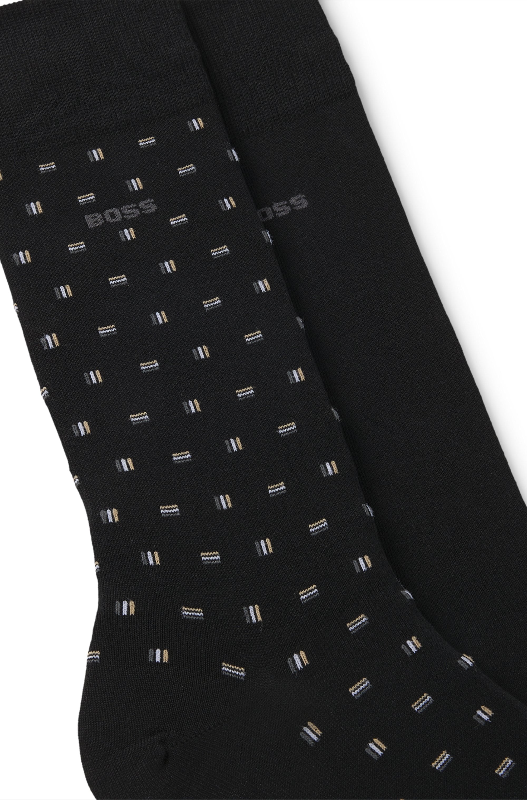 BOSS Businesssocken »2P RS Mini Iconic« 2 Paar tlg. Socken Pack aus 1x uni und 1x minimalistisches Muster