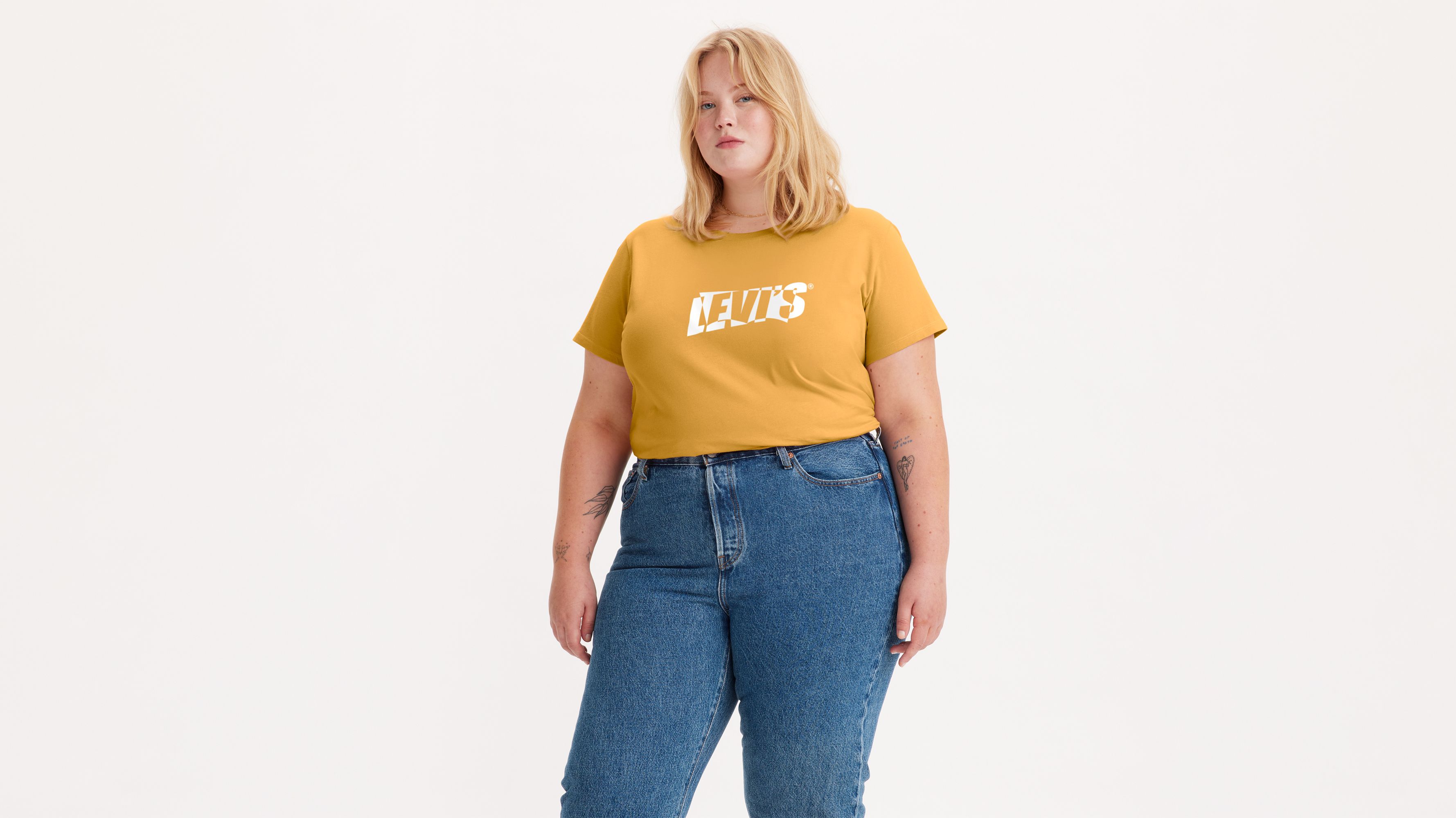 T-shirt Perfect (grandes tailles) - Amber Yellow - Orange