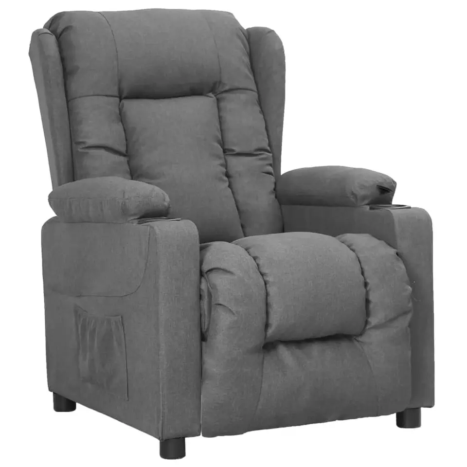 vidaXL - Fauteuil - Grijs - Stof