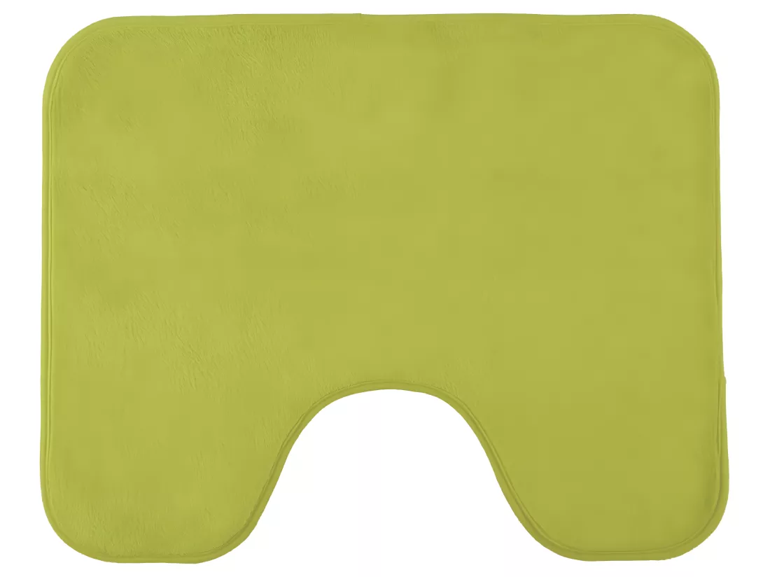 Tapis de toilette uni en polyester anis 50x40cm