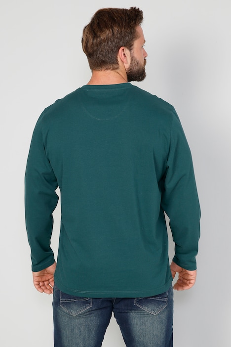 Boston Park Langarmshirt, großer Print, Rundhals