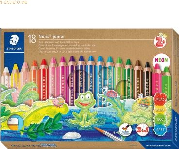 STAEDTLER Noris Junior -  3-in-1 Kleurpotlood - set 18 St