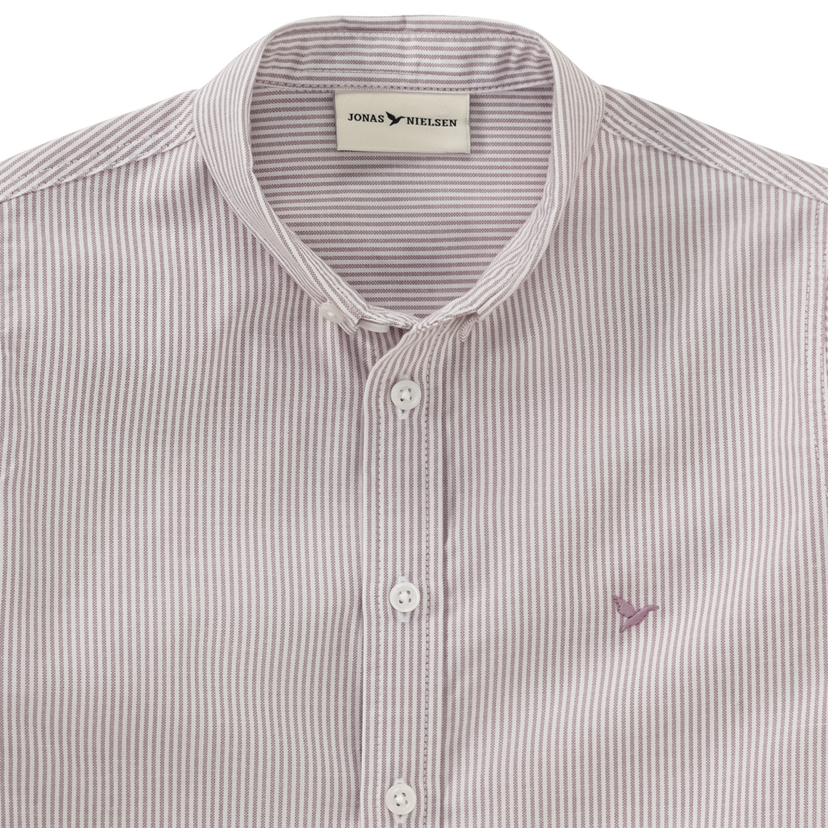 Jonas Nielsen Jungen Hemd mit Button-down-Kragen helllila / weiss