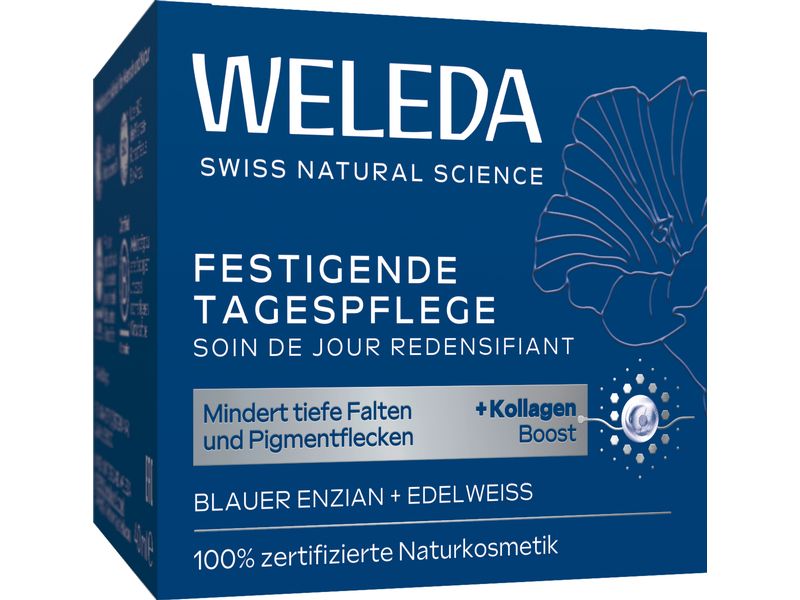 WELEDA Tagescrème Blauer Enzian und Edelweiss 40 ml Natürliche Tagespflege mindert tiefe Falten und reduziert Pigmentflecken