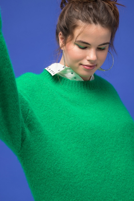 Pullover, oversized, Rundhals, Langarm