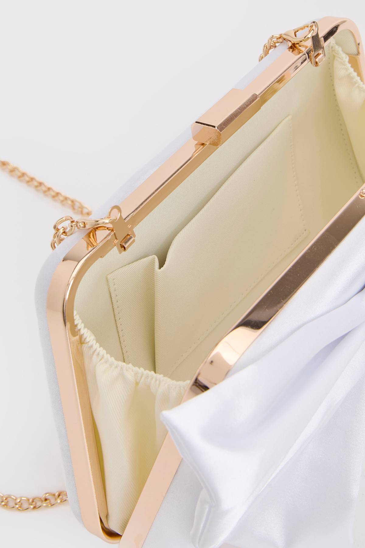 Oasis Pochette De Mariée Azalée En Satin Avec Détail Nœud