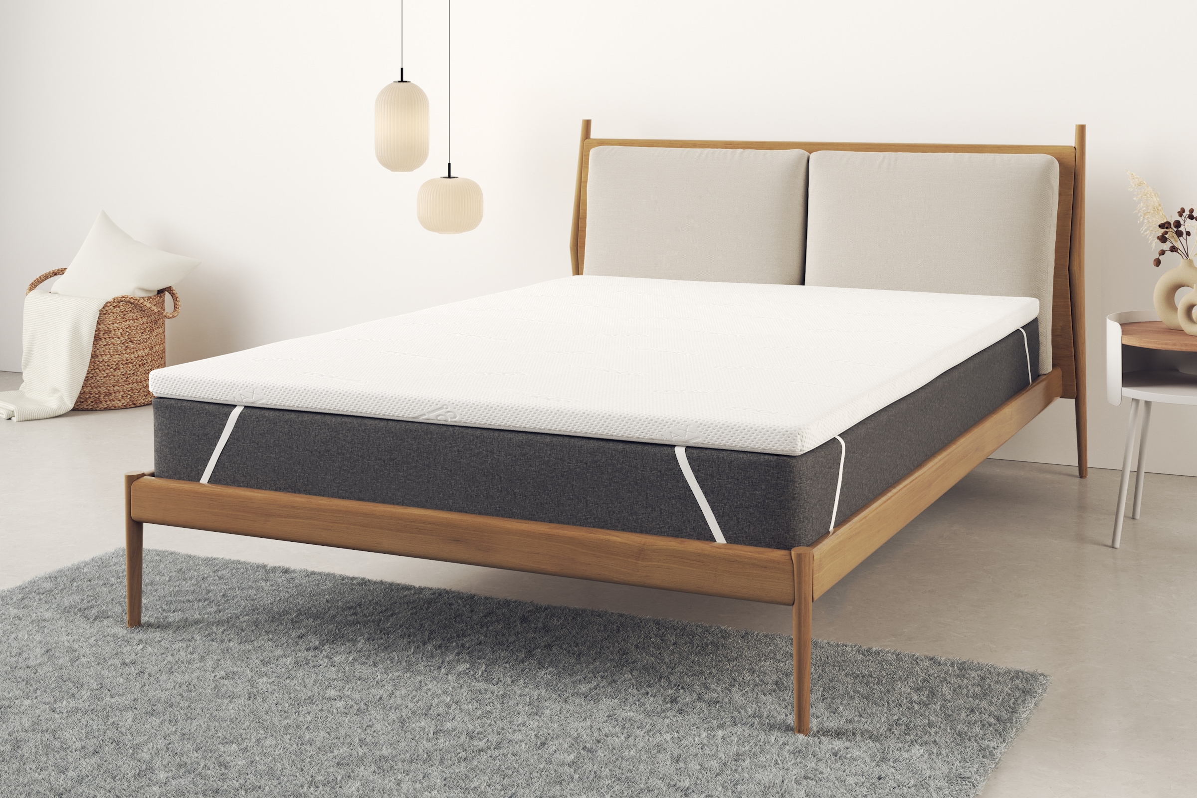 my home Topper »Aquam, Topper 90x200 cm,180x200 cm in 4 Härtegraden« Matratze, Boxspringbett, Allergiker geeignet (Hausstauballergiker
