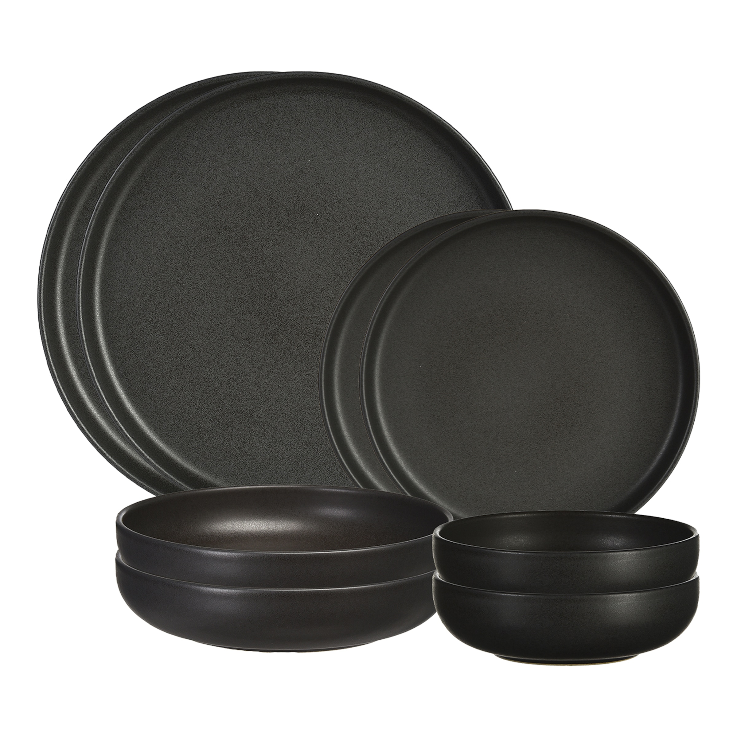 schwarz, 8-teilig