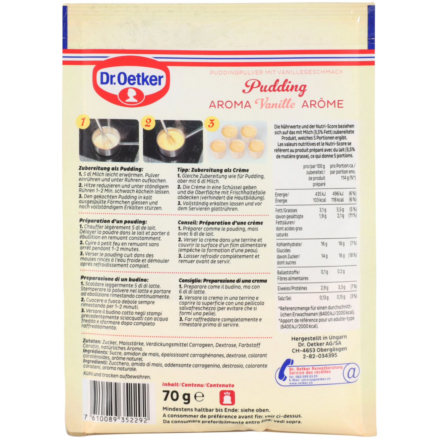 Dr. Oetker Pudding Crème Vanille