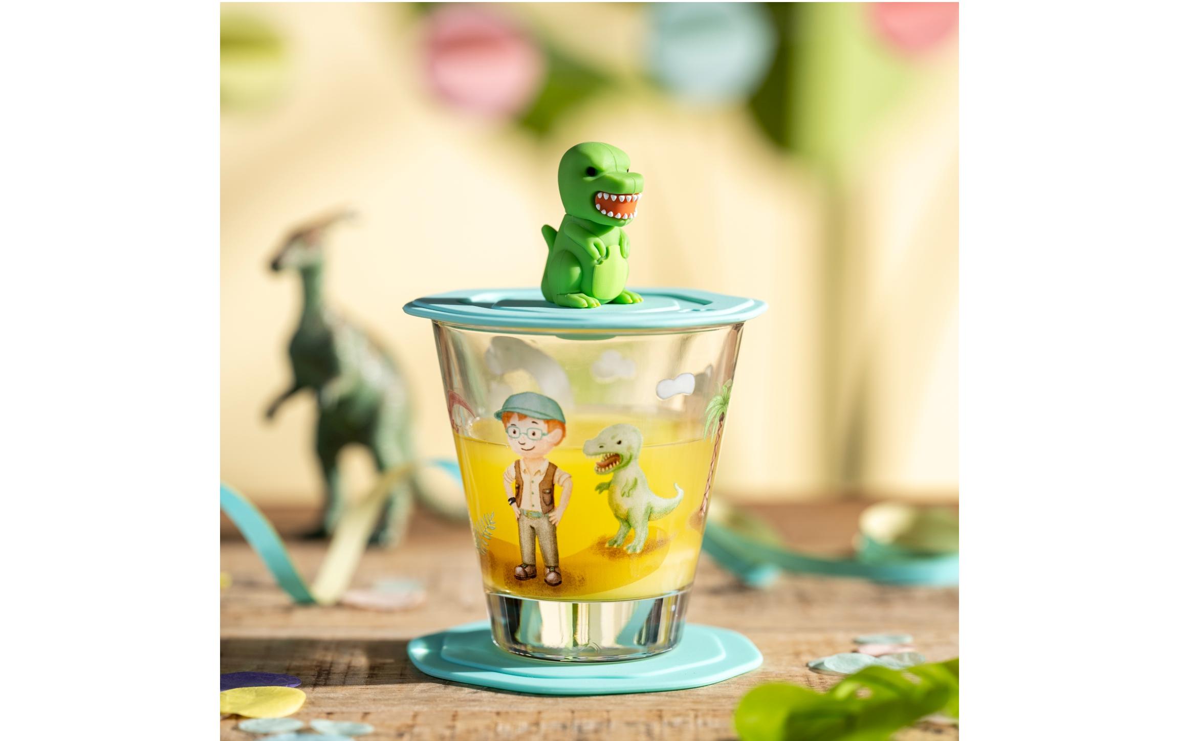 Kindertrinkglas Avventura 215 ml, 6 Stück, DinosaurierTrinkglas für Kinder