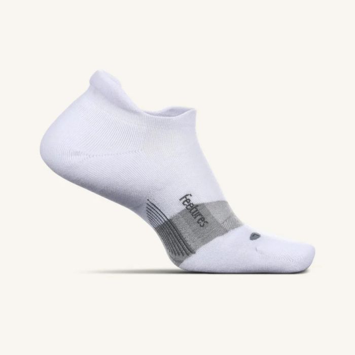 Feetures Unisex Strømper Elite Ultra Light No Show Hvid