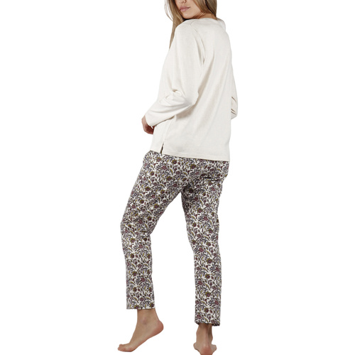 Admas - Pijama pantalón top manga larga Cachemire Natura Beige