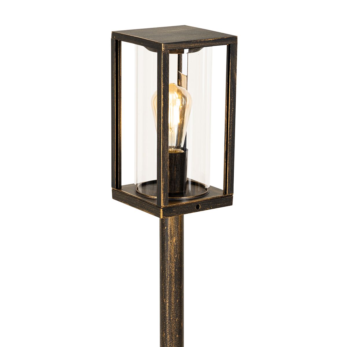 Vintage staande buitenlamp antiek goud 100 cm IP44 - Charlois