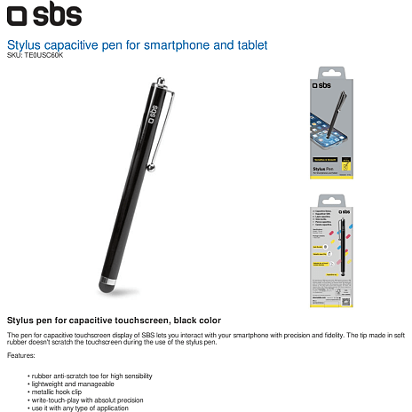 SBS-stylus pen for touchscreen capasitiv