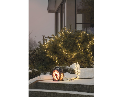 Compactlights lichtsnoer inclusief kabelhaspel Konstsmide 13,18 m + 10 m aansluitdraad 600 LED's warm wit licht