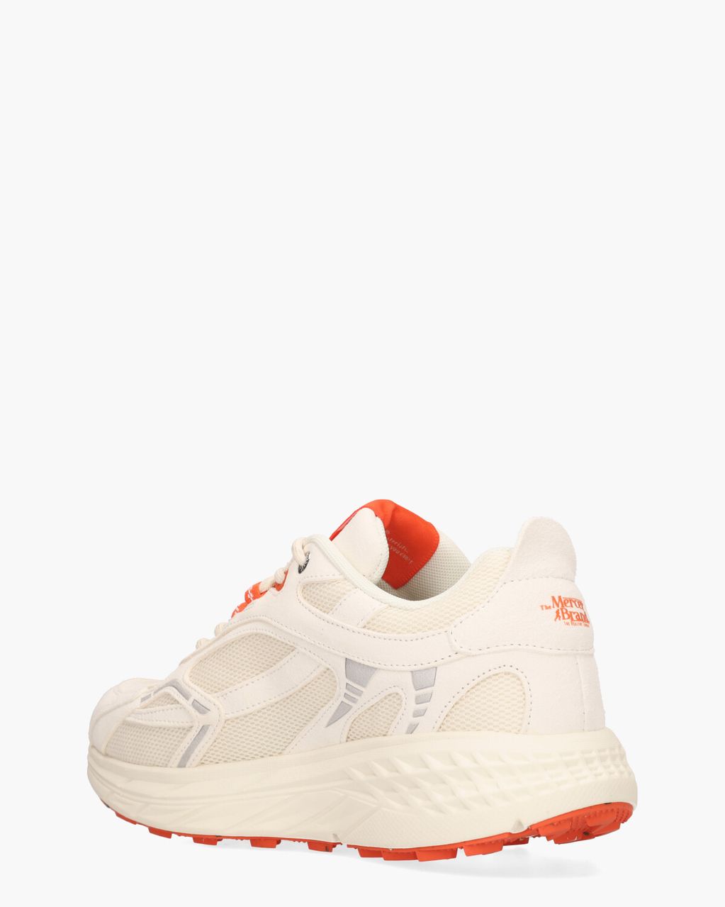 Mercer Amsterdam The Re-Run Max Suède Off White/Rood Herensneakers