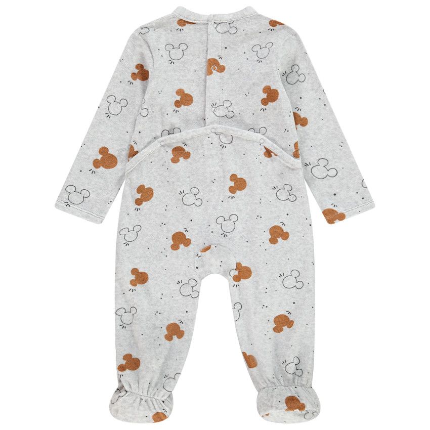Lot de 2 dors-bien en velours print Mickey Disney pour bébé garçon - Marron